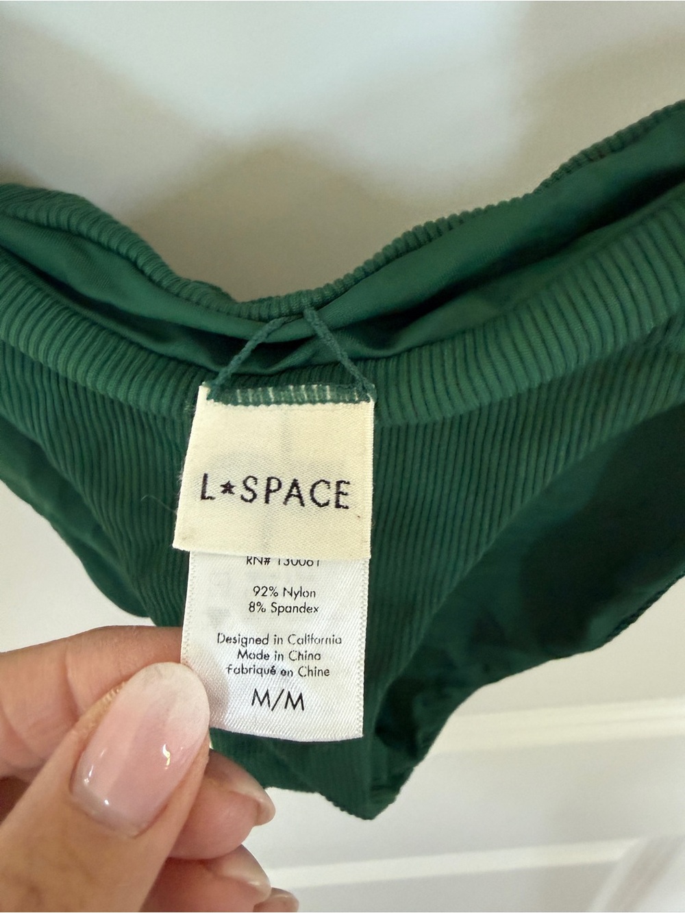 l*space Deep Green Ribbed Bikini Set - Picture 2 of 5